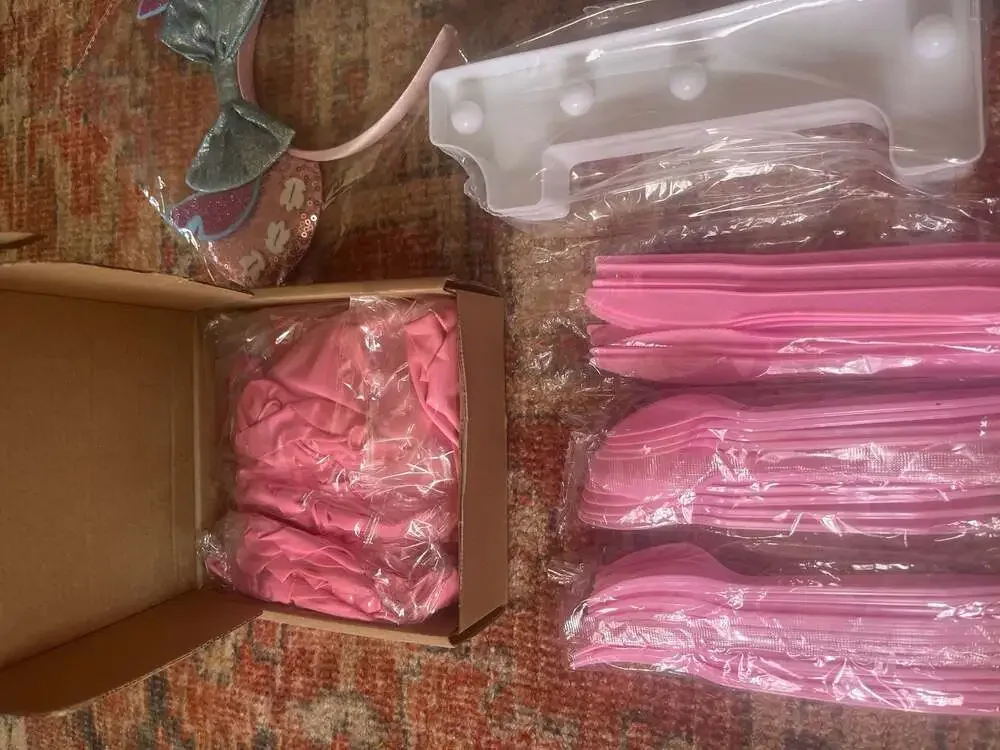 First Birthday Girl Party Supply Bundle with Number 1 Light and Decor